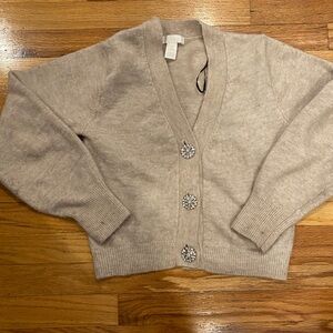 H&M sweater jewel buttons size small